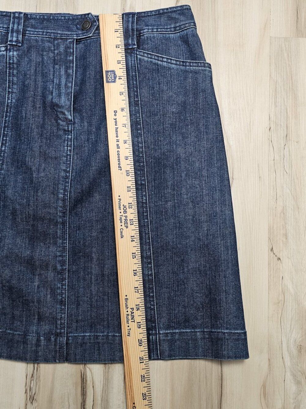 Talbots Petites Stretch Denim A-Line Skirt Size 10 - Picture 8 of 10